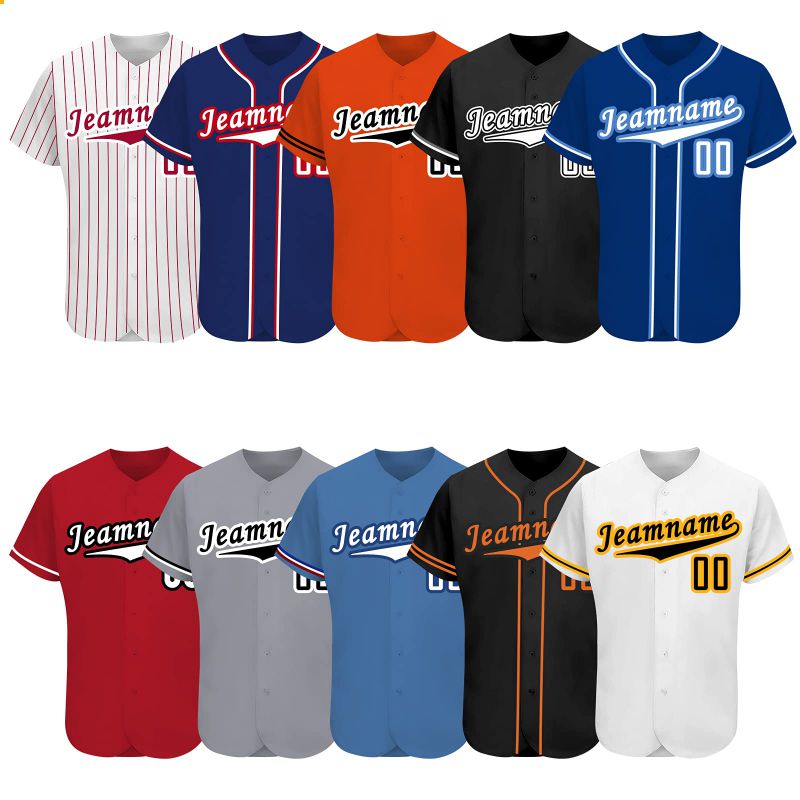 Customizable Red Baseball Jersey Uniform - Sports Custom Uniform